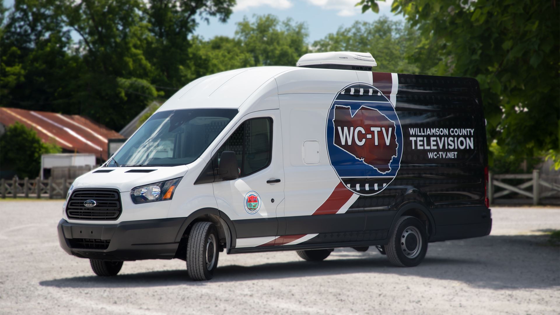 A scenic view of the WC-TV Production Van