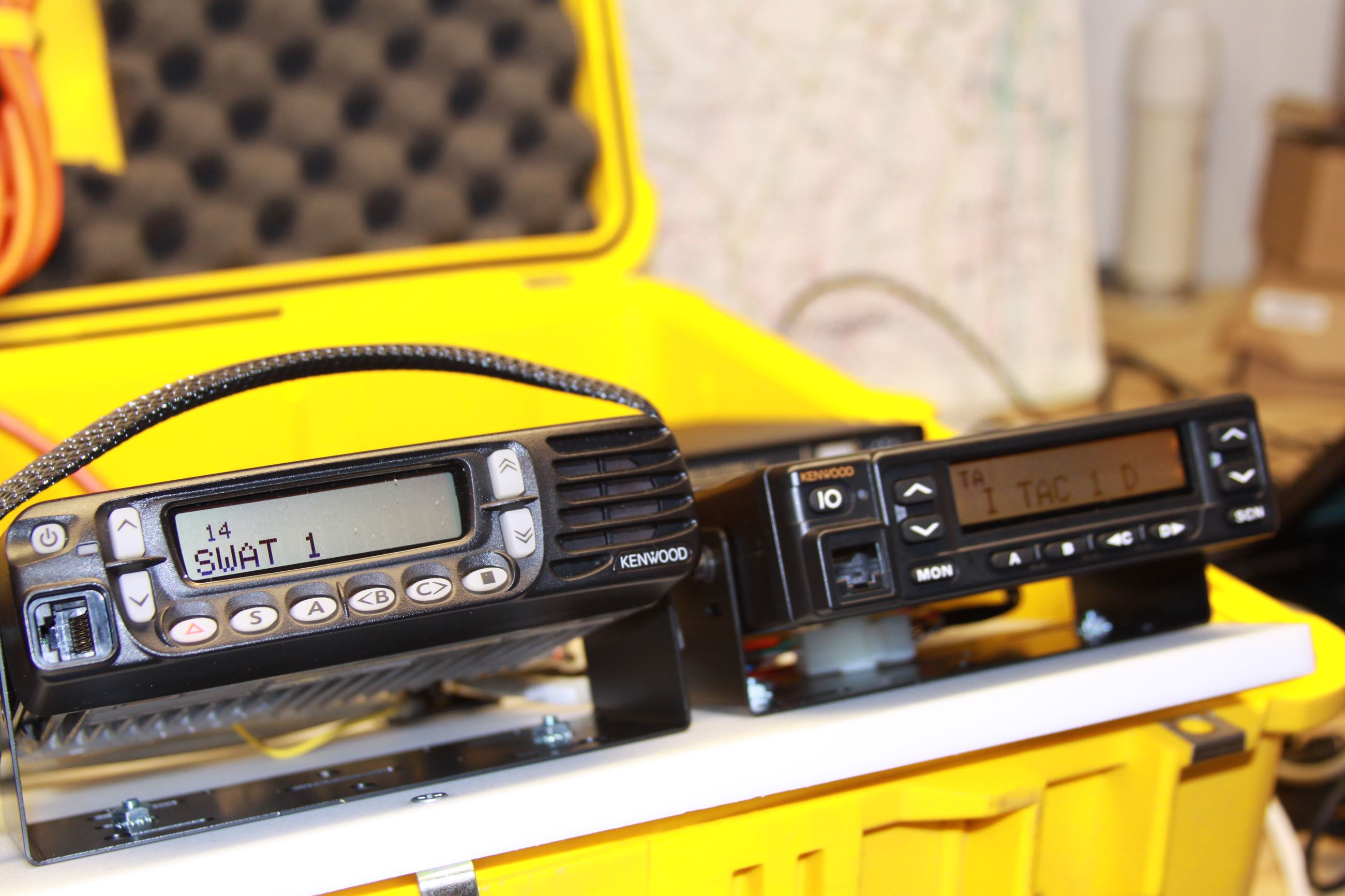 Emergency Communications radios from a training exercise.